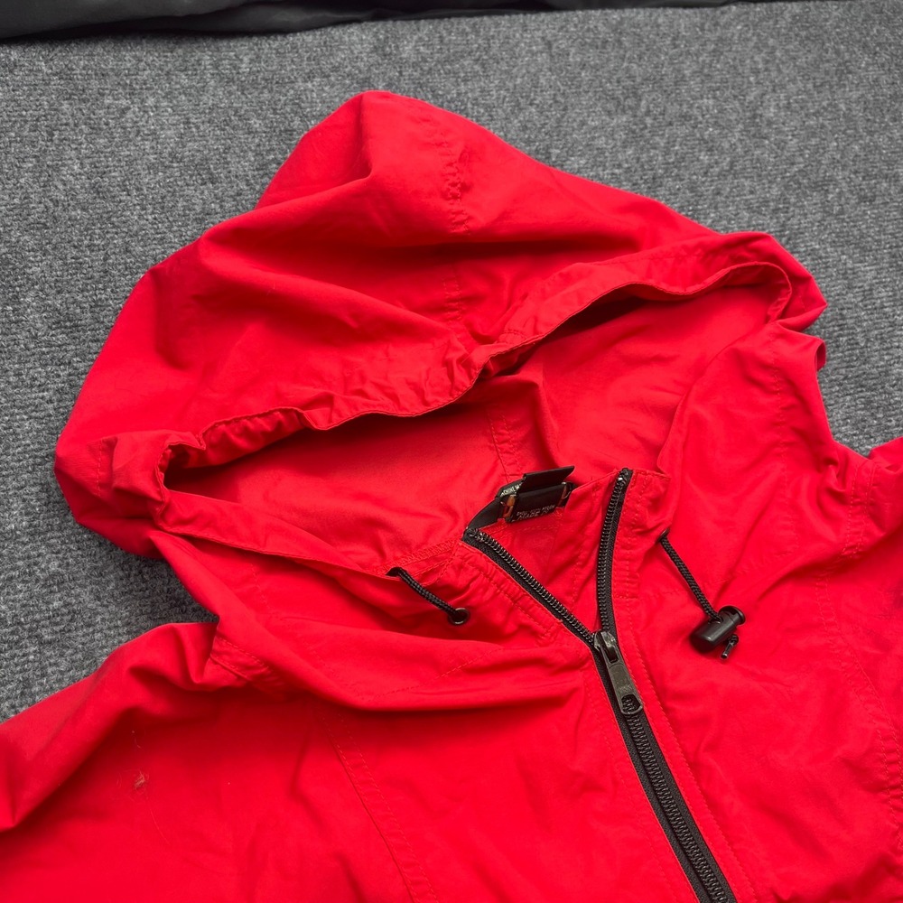 LL Bean Outdoors Gorpcore Hiking Red Hooded Anorak Windbreaker Jacket